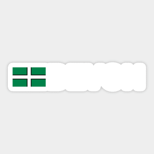 Devon County Flag - England Sticker